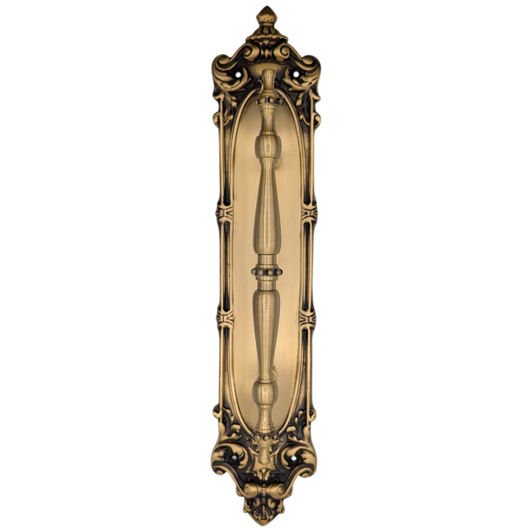 14 1/2 Inch Solid Brass Victorian Pull Plate