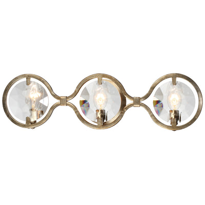 ##Antique Hardware## Quincy 3 Light Distressed Twilight Bathroom Vanity