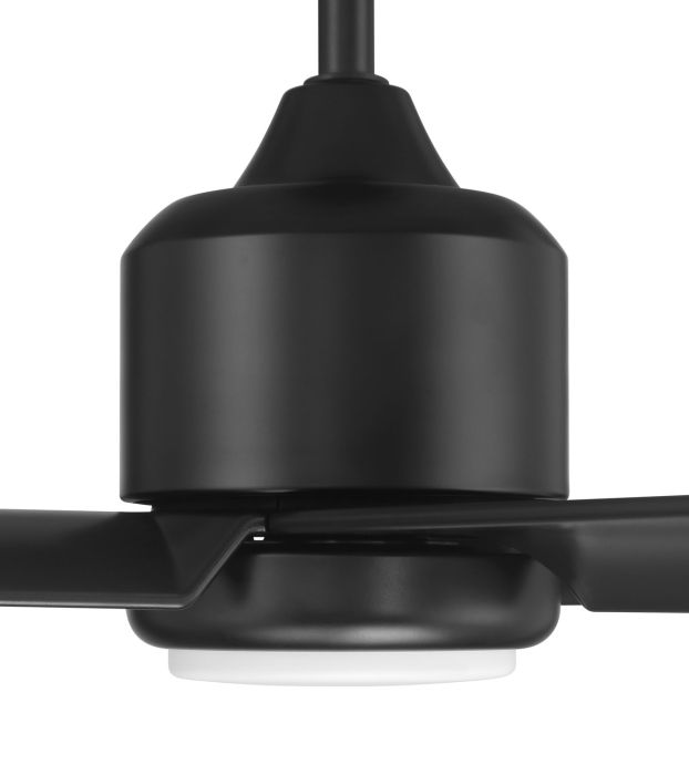 Antique Hardware 52" Quell Fan, Flat Black Finish, Flat Black Blades. LED Light, WIFI and Control Included Ceiling Fan