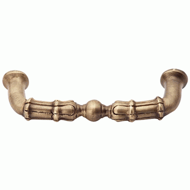 ##Antique Hardware## 5 Inch Overall (4 1/3 Inch c-c)  Solid Brass Victorian Style Pull