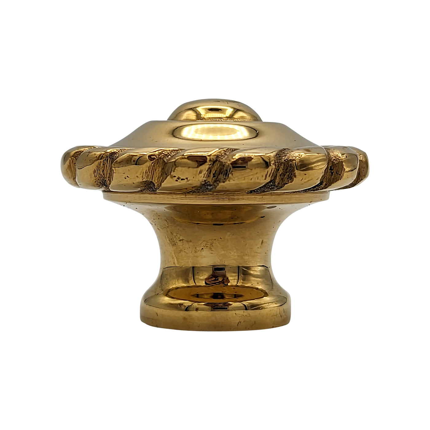 Antique Hardware 1 1/2 Inch Solid Brass Georgian Roped Cabinet & Furniture Knob CABINET KNOB