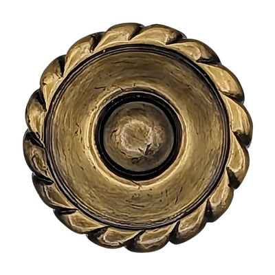 Antique Hardware 1 1/2 Inch Solid Brass Georgian Roped Cabinet & Furniture Knob CABINET KNOB