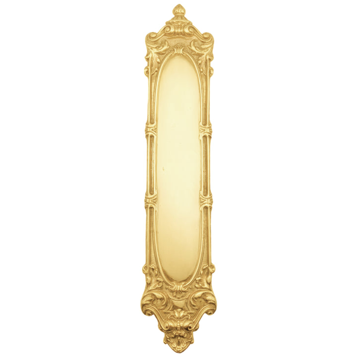 14 1/2 Inch Solid Brass Victorian Push Plate