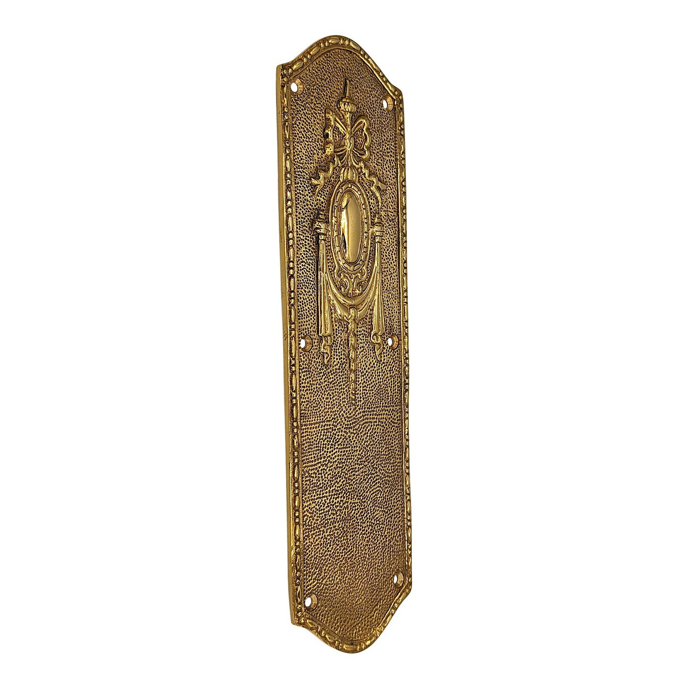 Antique Hardware 11 Inch Ribbon & Bow Solid Brass Push Plate Door Push Plates