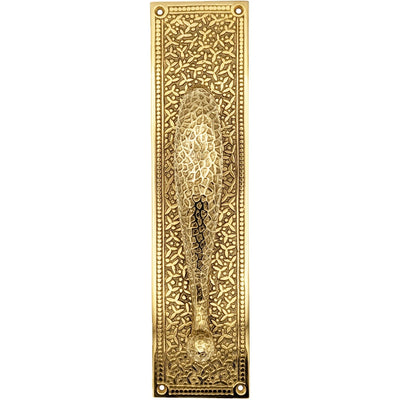 Antique Hardware 12 Inch Solid Brass Rice Pattern Door Pull (Several Finishes Available) Door Hardware