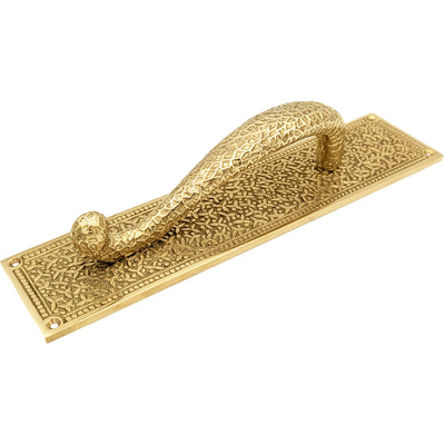 Antique Hardware 12 Inch Solid Brass Rice Pattern Door Pull and Push Plate (Several Finishes Available) DOOR PUSH AND PULL