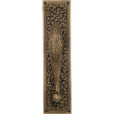 Antique Hardware 12 Inch Solid Brass Rice Pattern Door Pull (Several Finishes Available) Door Hardware