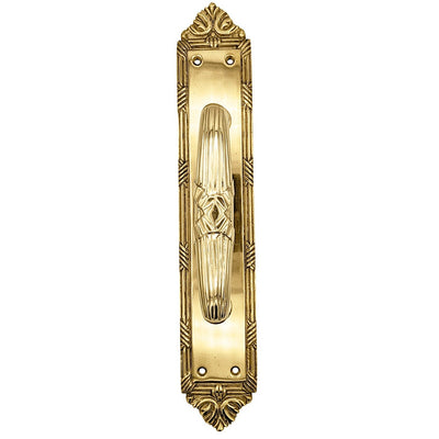 Antique Hardware 13 3/4 Inch Solid Brass Ribbon & Reed Door Pull (Several Finishes Available) ANTIQUE DOOR PULLS