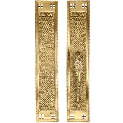 Antique Hardware 18 Inch Craftsman Style Door Pull & Push Plate Set DOOR PUSH AND PULL
