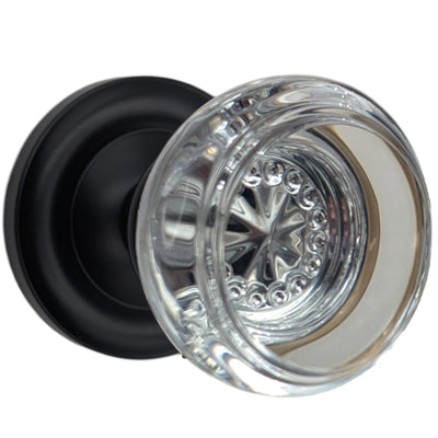 ##Antique Hardware## Magnifique™ Classic Door Set with Round Crystal Knobs (Several Finishes Available)