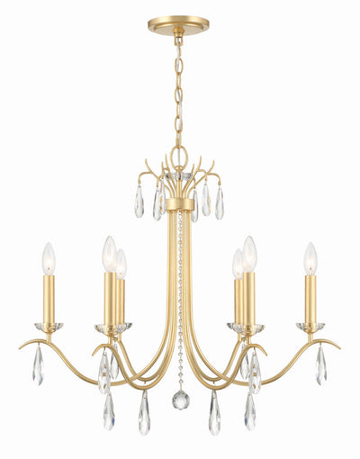##Antique Hardware## Rollins 6 Light Antique Gold Chandelier