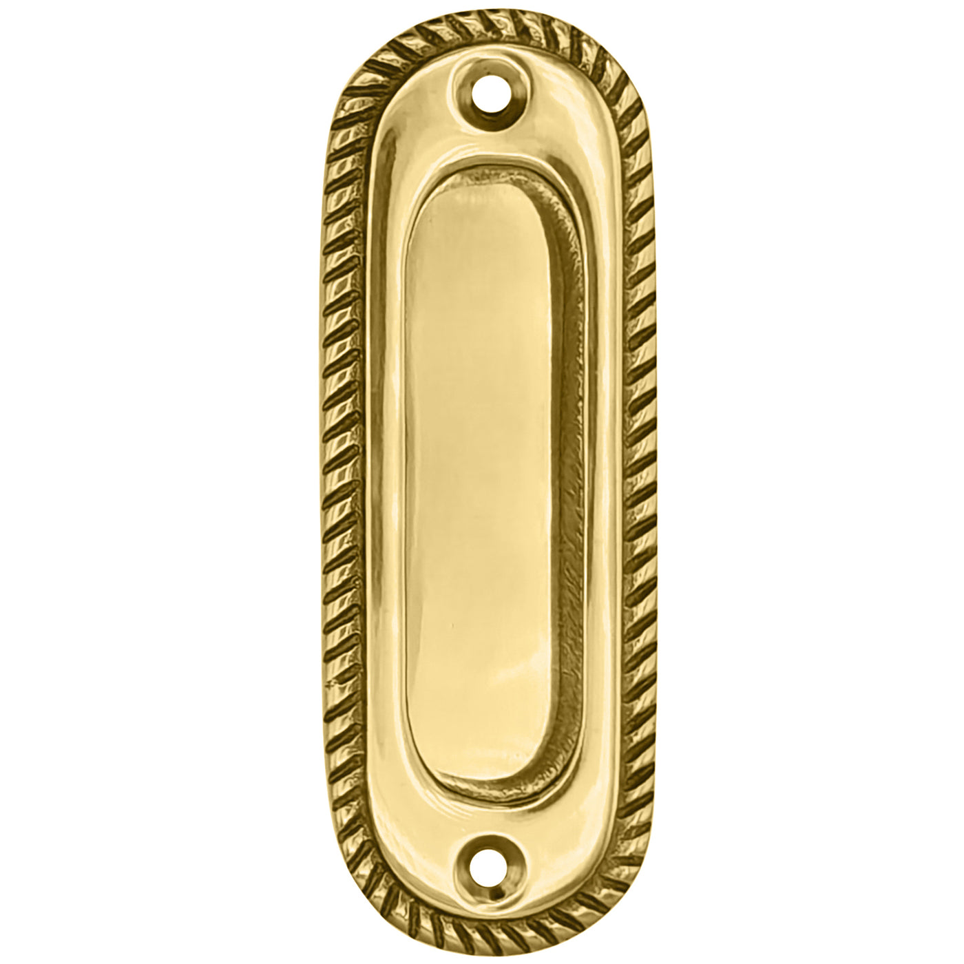 ##Antique Hardware## Georgian Rope Oval Pocket Door Pull (Several Finishes Available)