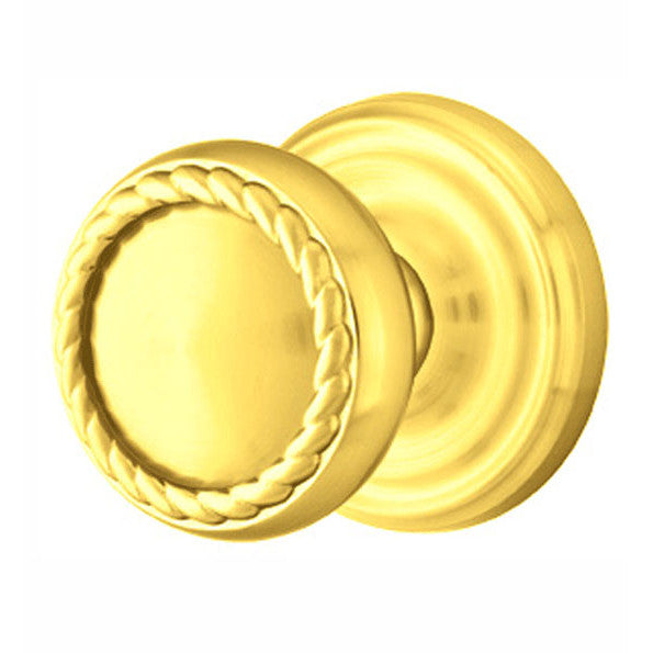 ##Antique Hardware## Solid Brass Rope Door Knob Set With Regular Rosette (Several Finish Options)