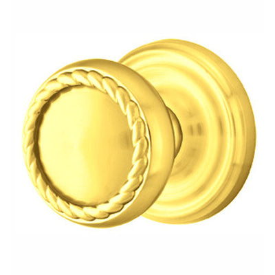 ##Antique Hardware## Solid Brass Rope Door Knob Set With Regular Rosette (Several Finish Options)