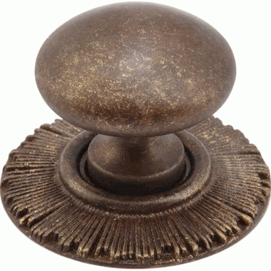 Antique Hardware 1 1/4 Inch Sunburst Round Cabinet & Furniture Knob CABINET KNOB