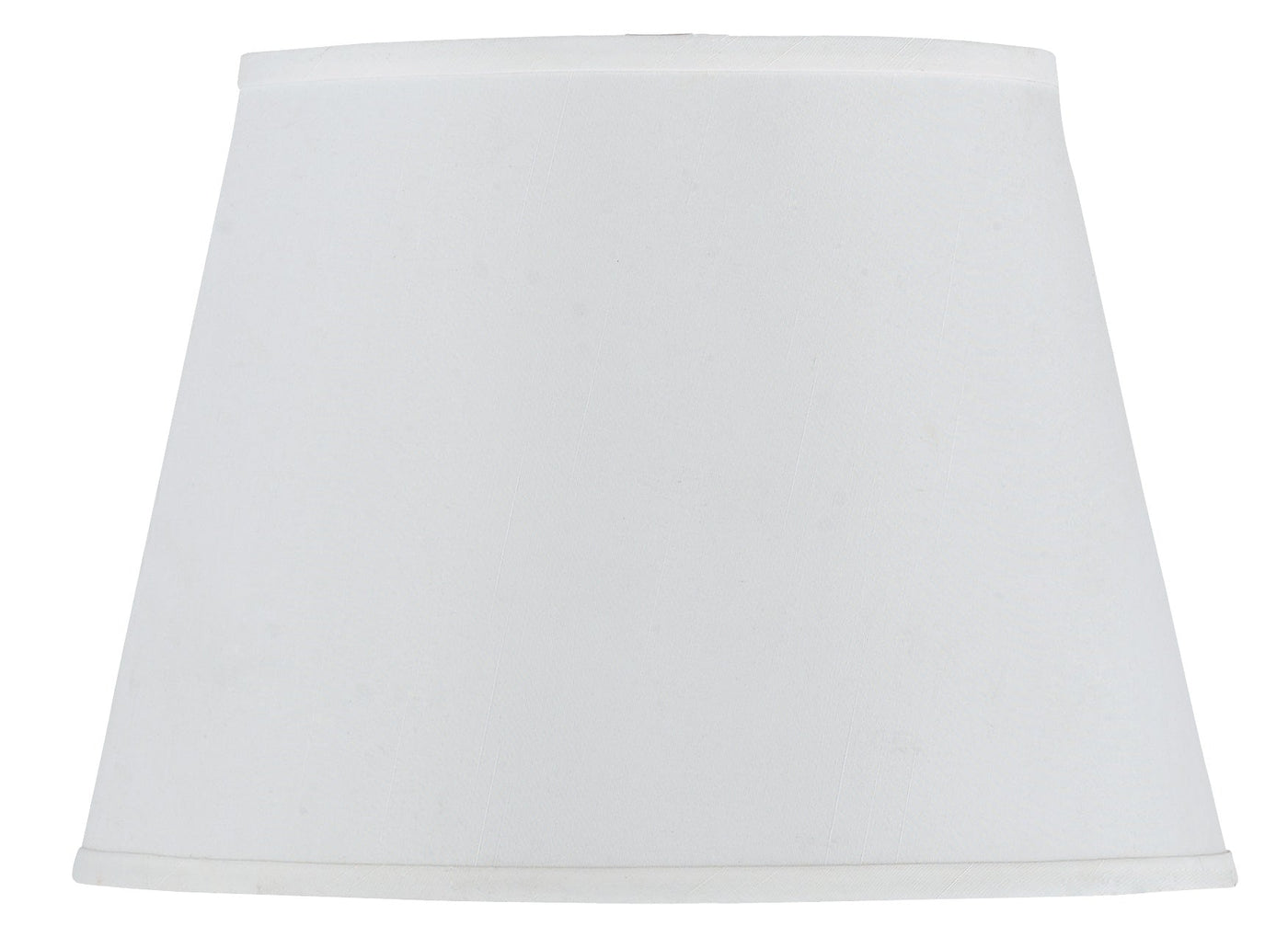 ##Antique Hardware## HARDBACK WHITE FAUX SILK SHADE