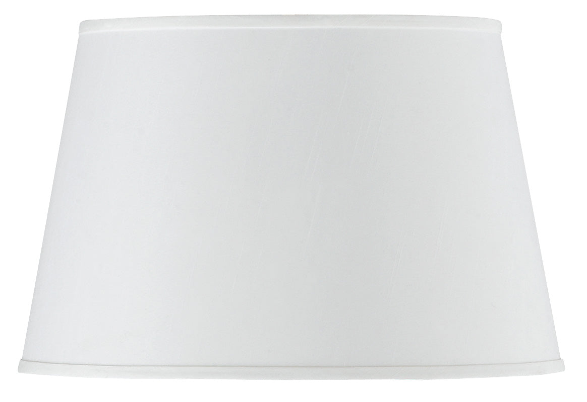 ##Antique Hardware## HARDBACK WHITE FAUX SILK SHADE