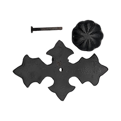 Antique Hardware 4 1/8 Inch Wide Solid Iron Cross Pattern Cabinet & Furniture Knob CABINET KNOB