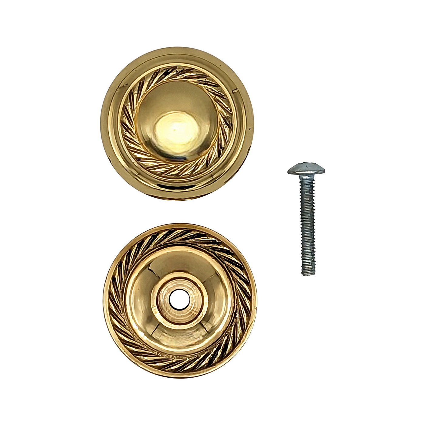 Antique Hardware 1 1/2 Inch Georgian Roped Cabinet Knob with Backplate (Several Finishes Available) CABINET KNOB