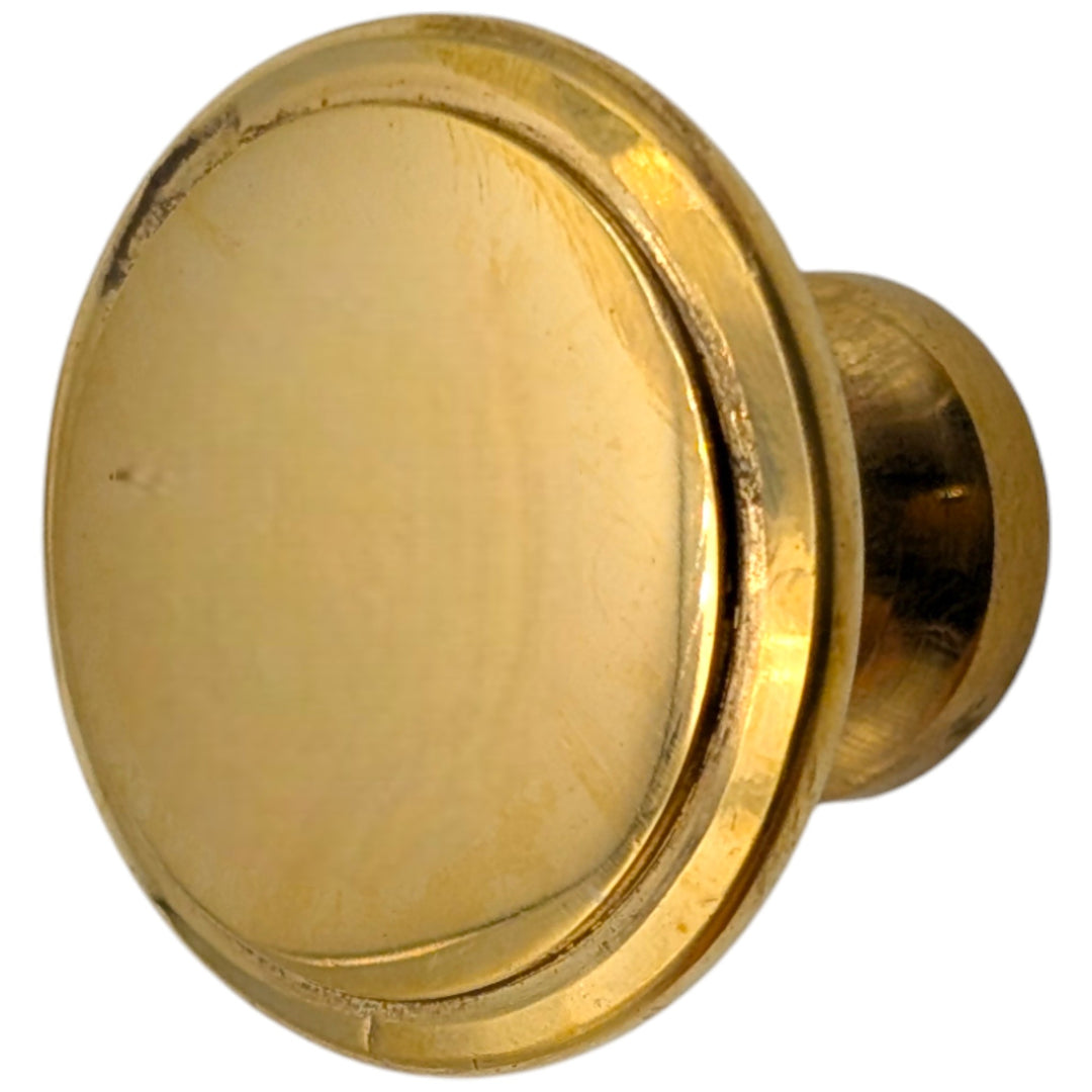 ##Antique Hardware## 1 1/4 Inch Brass Flat Top Cabinet & Furniture Knob (Several Finishes Available)