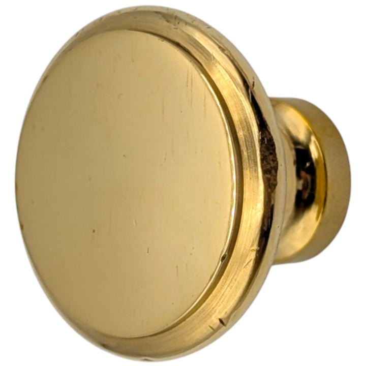 ##Antique Hardware## 1 1/2  Inch Brass Flat Top Cabinet & Furniture Knob (Several Finishes Available)
