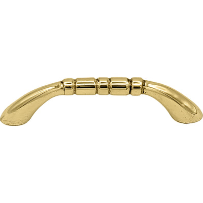 Antique Hardware 4 3/4 Inch Overall (4 Inch c-c) Solid Brass Traditional Pull CABINET PULL