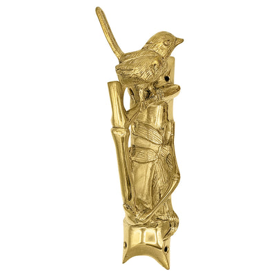Antique Hardware 9 1/2 Inch Solid Brass Bamboo and Wren Bird Pull (Right Facing) Cabinet Knobs & Handles