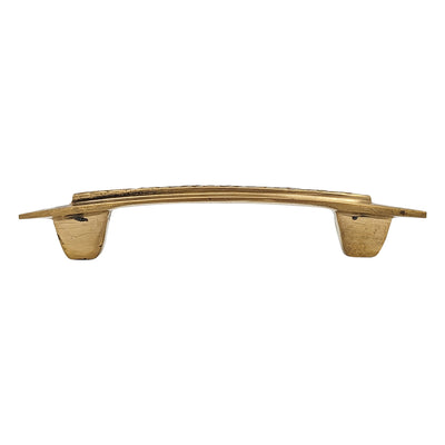 ##Antique Hardware## 5 Inch Overall (3 1/2 Inch c-c) Solid Brass Craftsman Hammered Drawer Pull