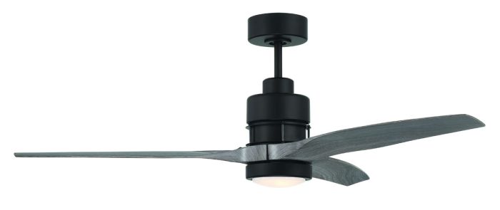 Antique Hardware 52" Sonnet WiFi in Flat Black  w/ Greywood Blades Ceiling Fan