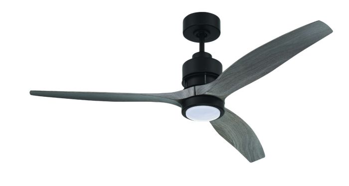Antique Hardware 52" Sonnet WiFi in Flat Black  w/ Greywood Blades Ceiling Fan