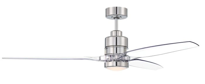 Antique Hardware 60" Sonnet WiFi in Chrome w/ Clear Acrylic Blades Ceiling Fan