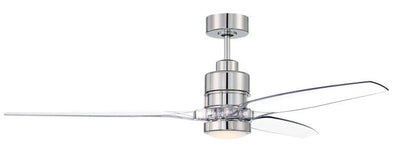 Antique Hardware 60" Sonnet WiFi in Chrome w/ Clear Acrylic Blades Ceiling Fan