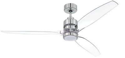 Antique Hardware 60" Sonnet WiFi in Chrome w/ Clear Acrylic Blades Ceiling Fan