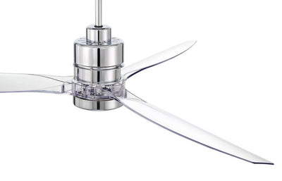 Antique Hardware 60" Sonnet WiFi in Chrome w/ Clear Acrylic Blades Ceiling Fan