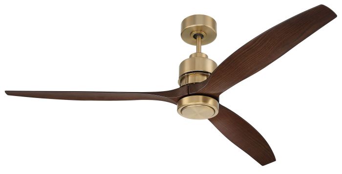Antique Hardware 60" Sonnet WiFi in Satin Brass w/ Walnut Blades Ceiling Fan