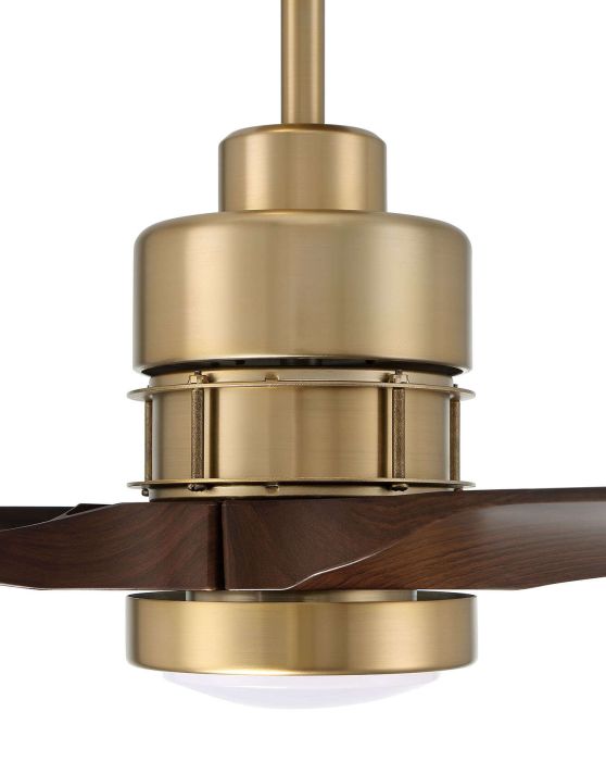 Antique Hardware 60" Sonnet WiFi in Satin Brass w/ Walnut Blades Ceiling Fan