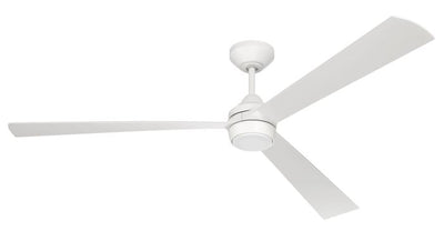 Antique Hardware 60" Sterling in White w/ White Blades Ceiling Fan