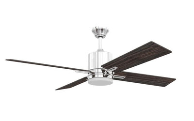 ##Antique Hardware## 52" Teana in Chrome w/ Brushed Nickel/Walnut Blades