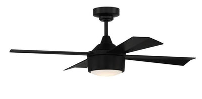 ##Antique Hardware## 42" Theo,Flat Black Finish, Flat Black Blades, Light Kit Inlcuded (Optional)
