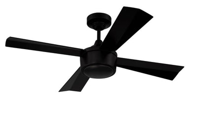 ##Antique Hardware## 42" Theo,Flat Black Finish, Flat Black Blades, Light Kit Inlcuded (Optional)