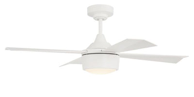 ##Antique Hardware## 42" Theo,White Finish, White Blades, Light Kit Inlcuded (Optional)