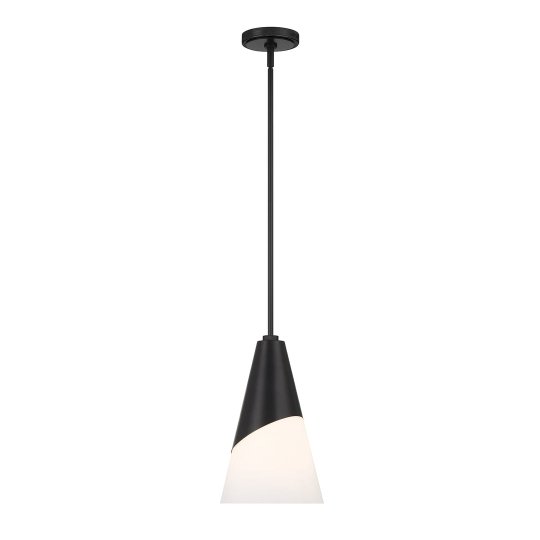 ##Antique Hardware## Brian Patrick Flynn Tori 1 Light Matte Black Pendant