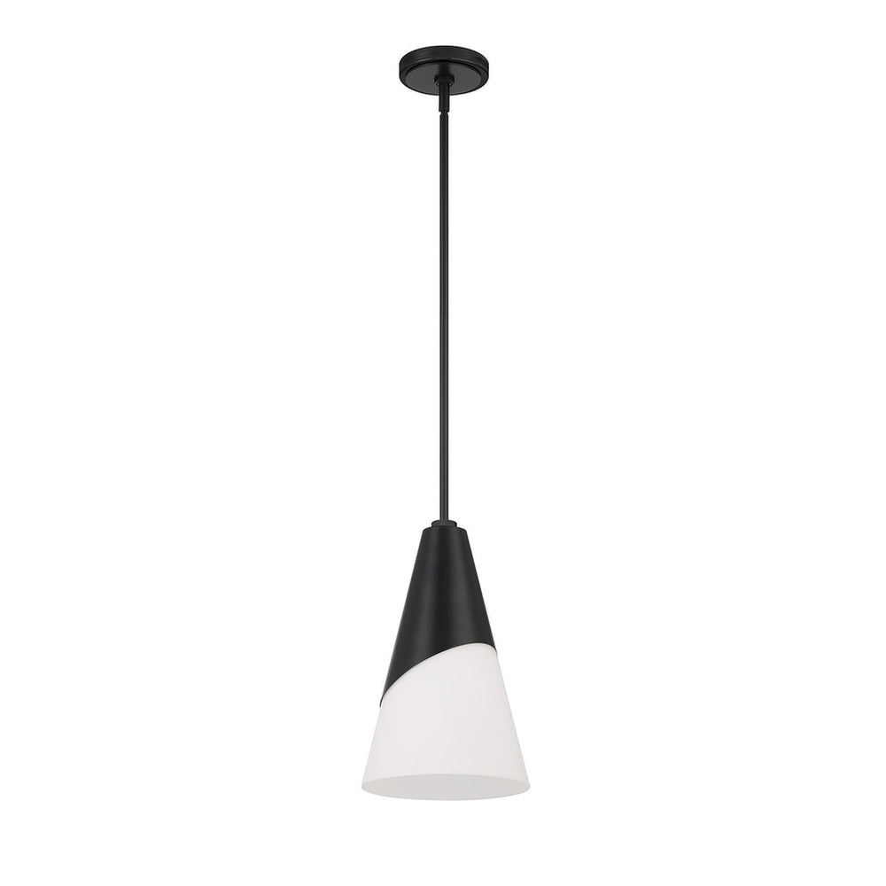 ##Antique Hardware## Brian Patrick Flynn Tori 1 Light Matte Black Pendant