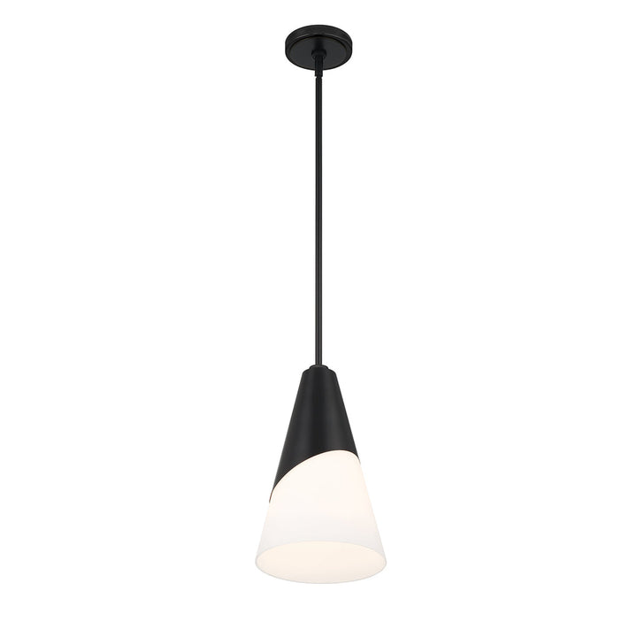 ##Antique Hardware## Brian Patrick Flynn Tori 1 Light Matte Black Pendant