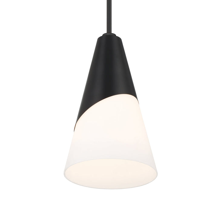 ##Antique Hardware## Brian Patrick Flynn Tori 1 Light Matte Black Pendant
