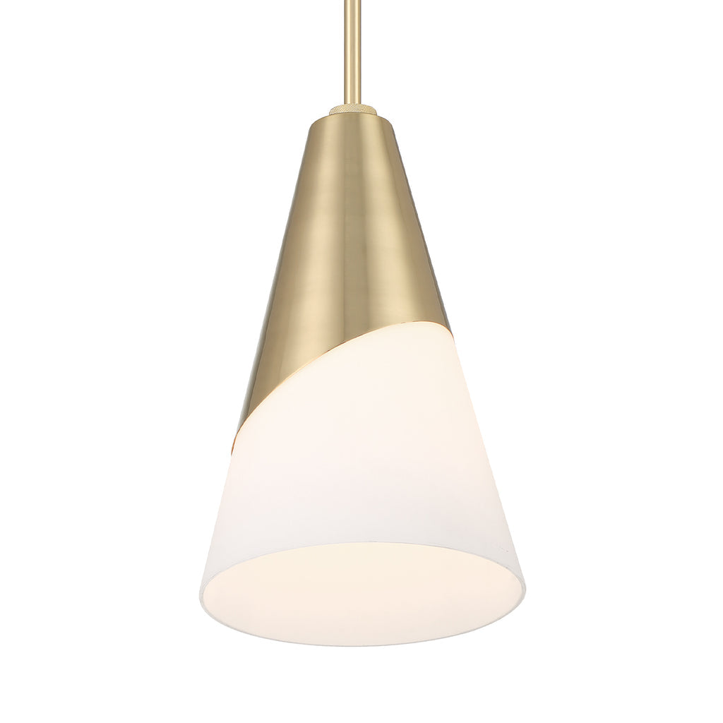 ##Antique Hardware## Brian Patrick Flynn Tori 1 Light Vibrant Gold Pendant