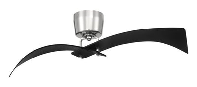 Antique Hardware 52" Tern in Flat Black/Polished Nickel w/ Flat Black Blades Ceiling Fan