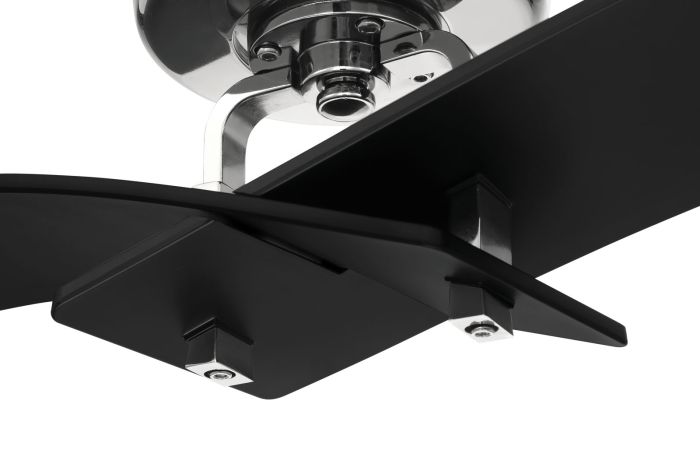 Antique Hardware 52" Tern in Flat Black/Polished Nickel w/ Flat Black Blades Ceiling Fan