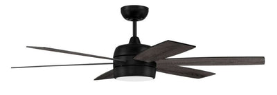 ##Antique Hardware## 52" Trevor in Flat Black  w/ Flat Black/Greywood Blades