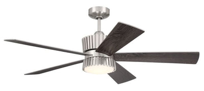 Antique Hardware 52" Theiry in Brushed Polished Nickel w/ Brushed Nickel/Greywood Blades Ceiling Fan